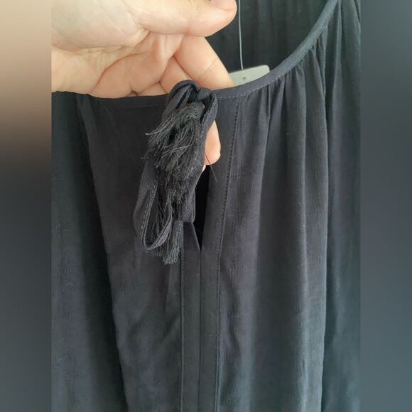 NWT Torrid Black Crosshatch Tiered Babydoll Dress 1X rayon - Picture 6 of 11